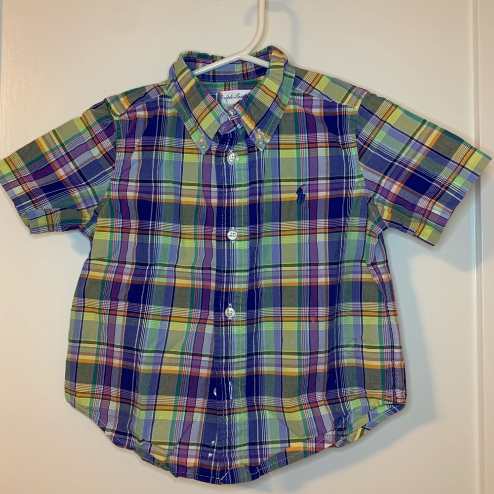 Boys 24mths Ralph Lauren button down shirt, short
